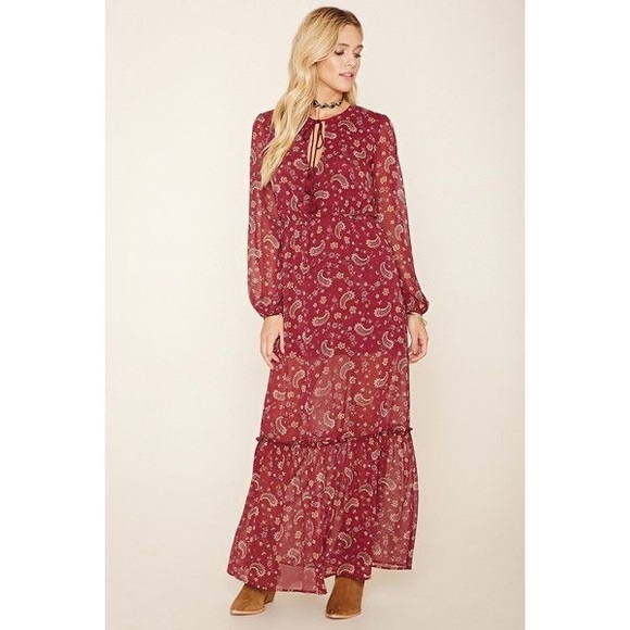 Forever 21 Dresses & Skirts - Boho Long Paisley Dress